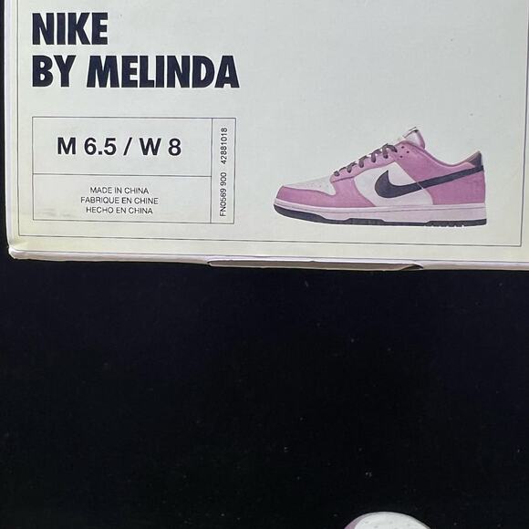 NEW Nike By You Dunk Low Pink White Black FJ2253-901 Women Size 8 - Picture 10 of 10